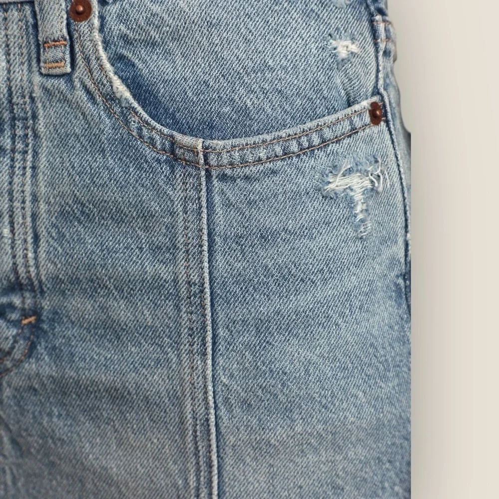Free People | Mambo Light Wash Denim Midi Skirt | NWOT | Multiple Sizes